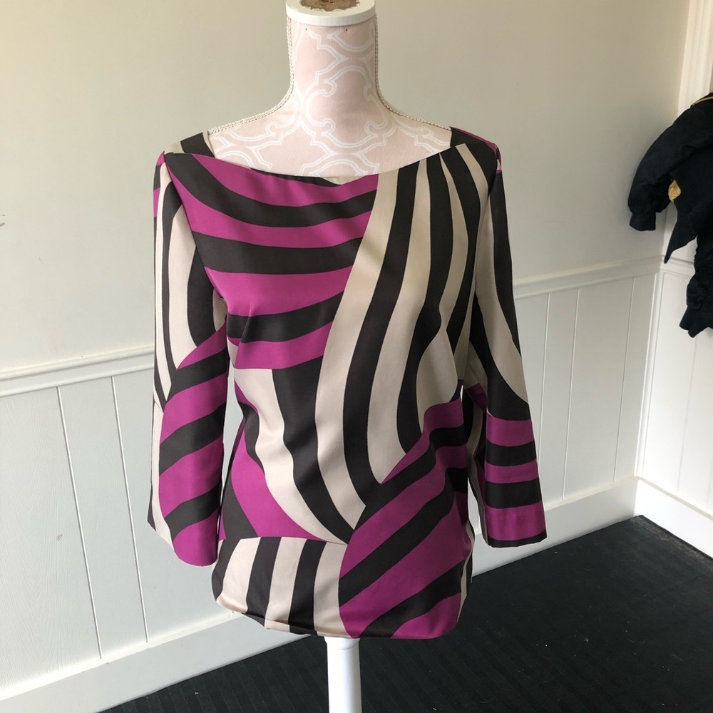 Banana republic side zip silky blouse